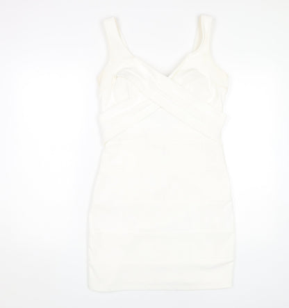 Emerald Sundae Women's White Bodycon Mini Dress L