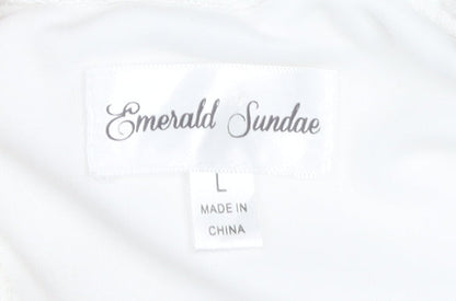 Emerald Sundae Women's White Bodycon Mini Dress L