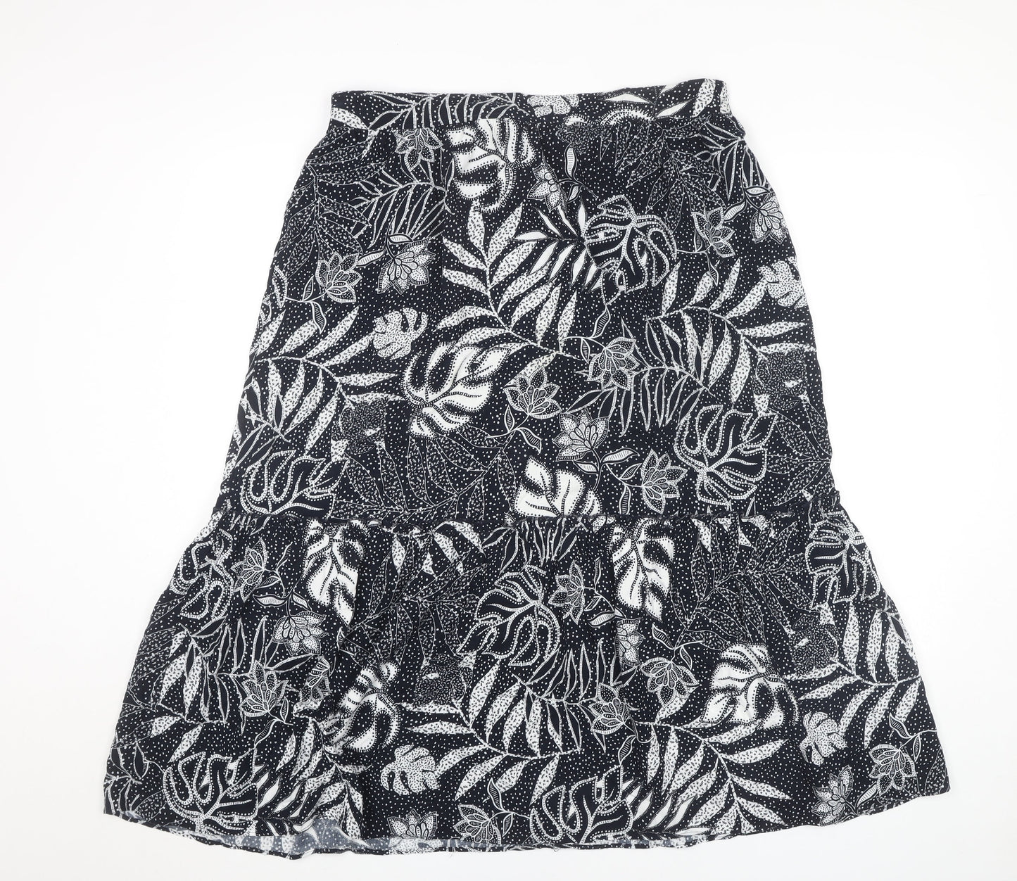 Pebble Bay Women's Black Floral Skirt Size 16