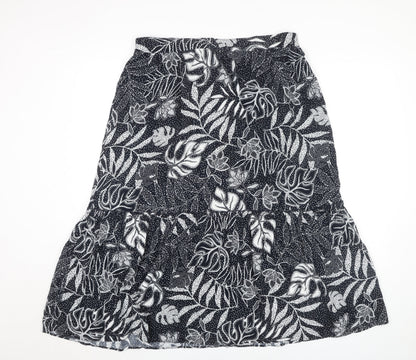 Pebble Bay Women's Black Floral Skirt Size 16