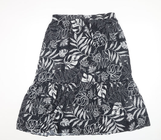 Pebble Bay Women's Black Floral Skirt Size 16