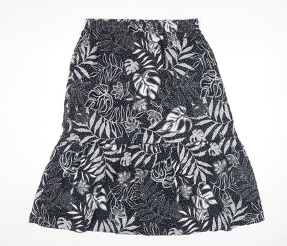 Pebble Bay Women's Black Floral Skirt Size 16