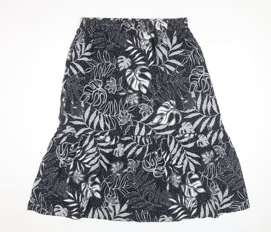 Pebble Bay Women's Black Floral Skirt Size 16
