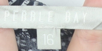 Pebble Bay Women's Black Floral Skirt Size 16