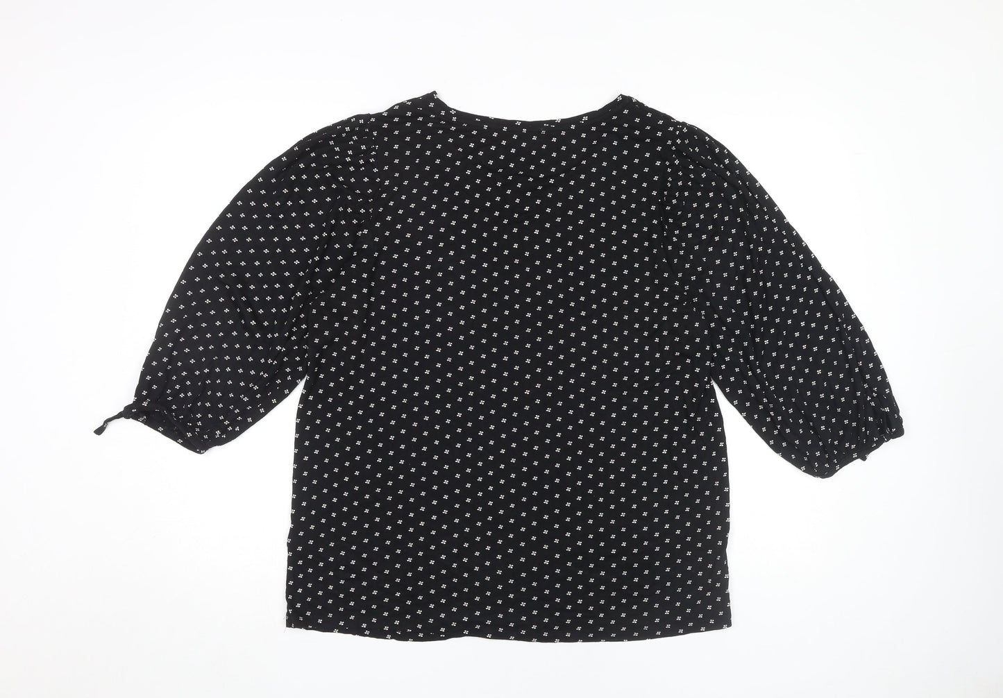 Womens UK Size 16 The Collection Debenhams Black Basic Blouse