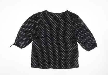 Womens UK Size 16 The Collection Debenhams Black Basic Blouse