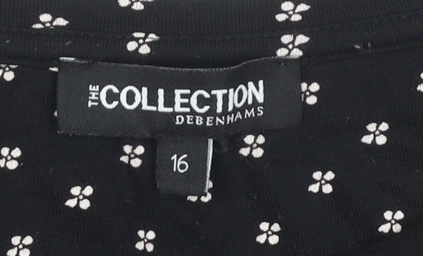 Womens UK Size 16 The Collection Debenhams Black Basic Blouse