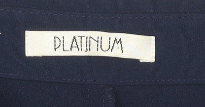 PLATINUM Women's Blue Button-Up Shirt Size 18