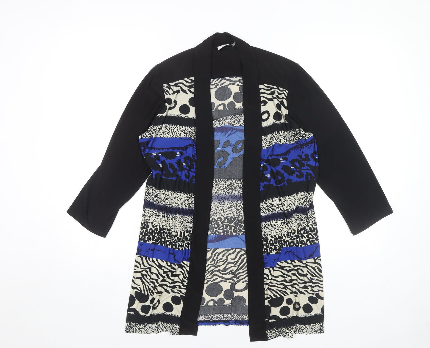 Womens UK Size 14 Anne Smith Multicoloured Kimono Blouse