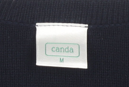 Womens UK Size M Canda Black Cardigan Jumper