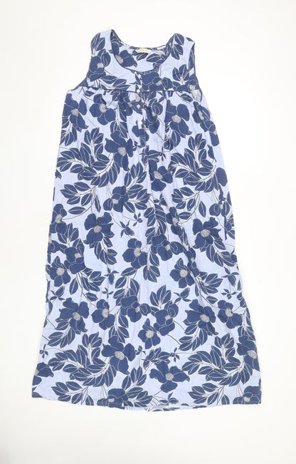 Nora Rose Blue Floral Sleeveless Dress Size 10