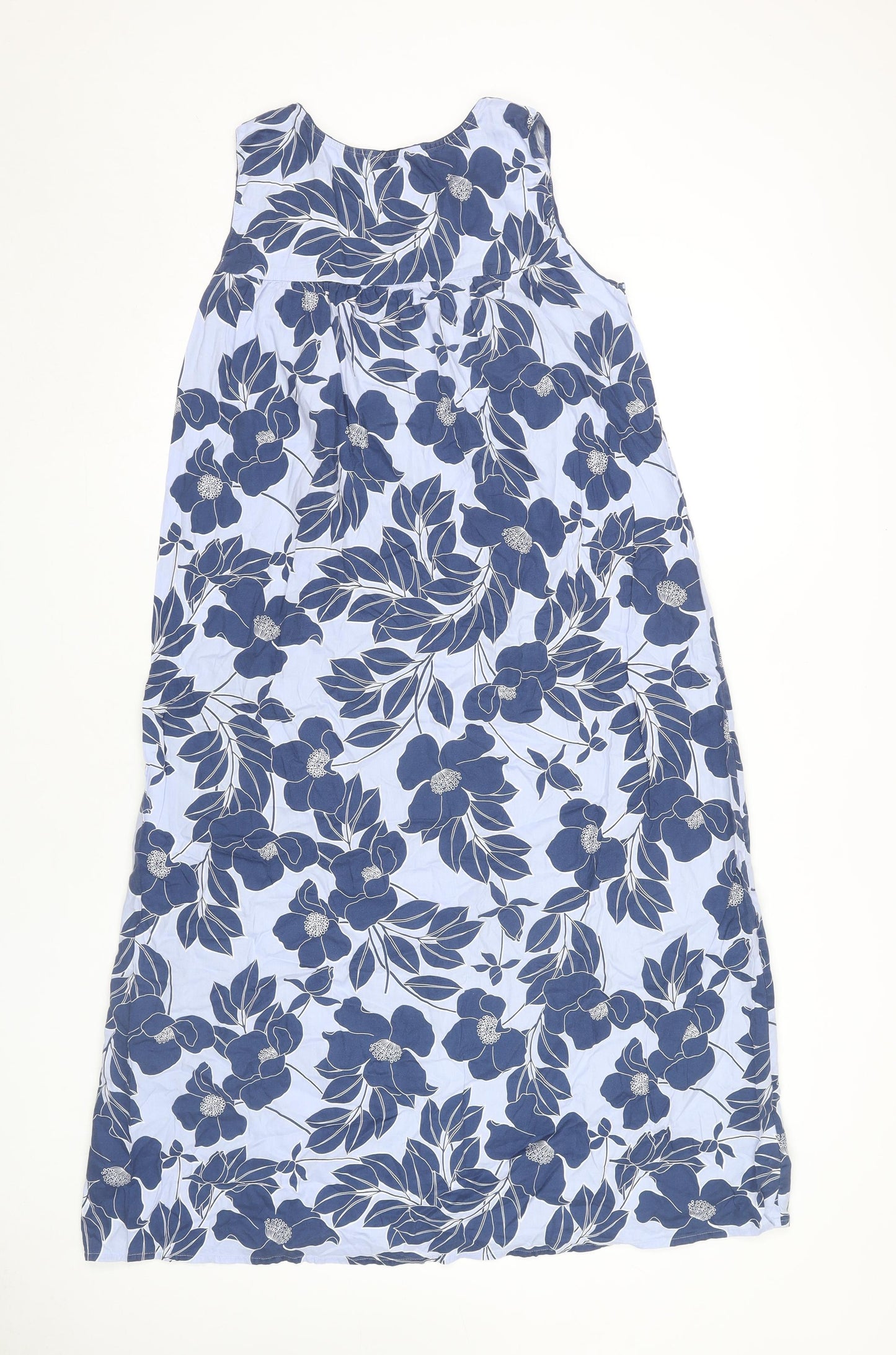 Nora Rose Blue Floral Sleeveless Dress Size 10