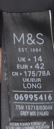 Marks and Spencer Women's Grey Pencil Skirt Size 14