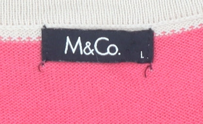 Womens UK Size L M&Co Multicoloured Pullover Jumper