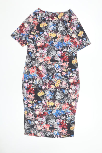 Apricot Women's Multicoloured Floral Dress Size 14