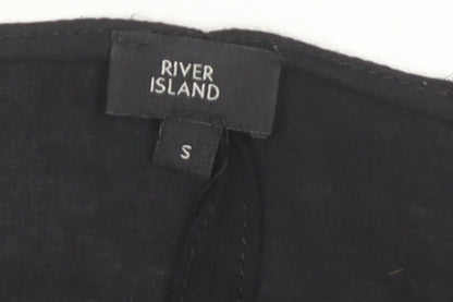 Womens UK Size S River Island Black Basic T-Shirt
