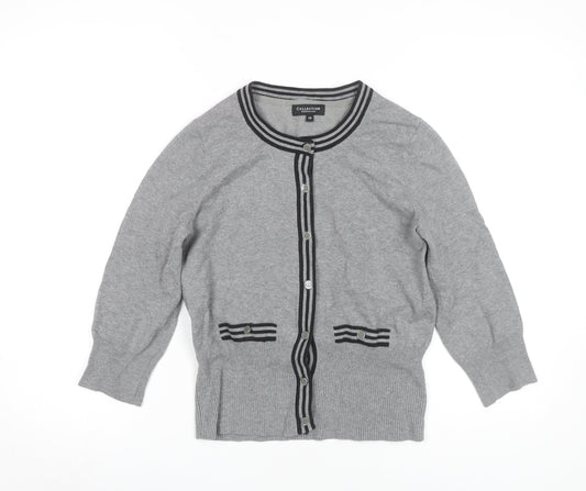 Debenhams Grey Women's Cardigan Size 10 Knit