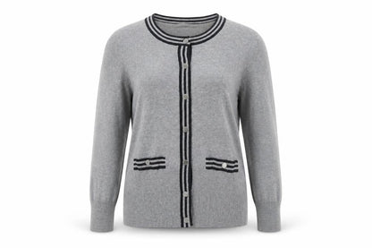 Womens UK Size 10 Debenhams Grey Cardigan Jumper