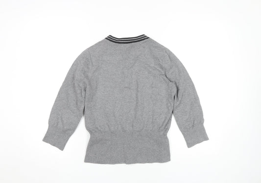 Debenhams Grey Women's Cardigan Size 10 Knit