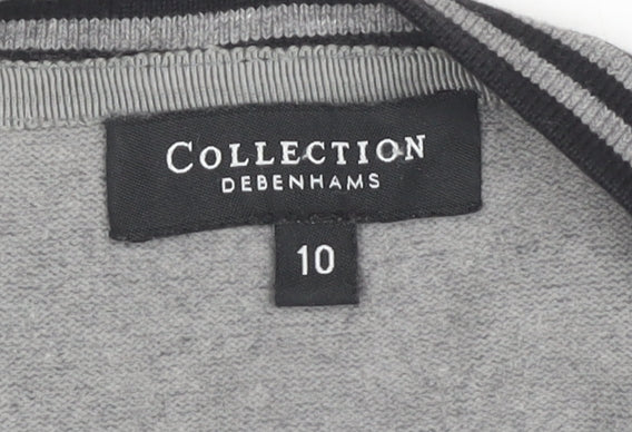 Womens UK Size 10 Debenhams Grey Cardigan Jumper