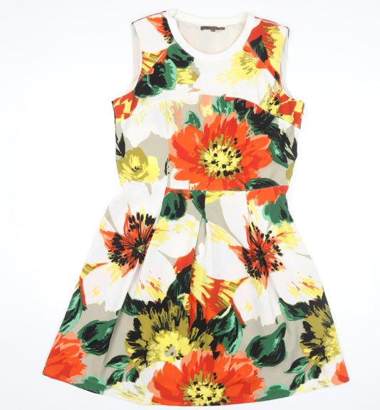 Next Women Multicoloured Floral A-Line Dress Size 14
