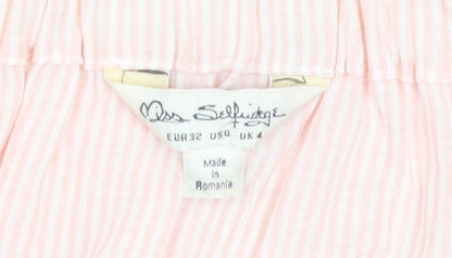 Womens UK Size 4 Miss Selfridge Pink Camisole Blouse