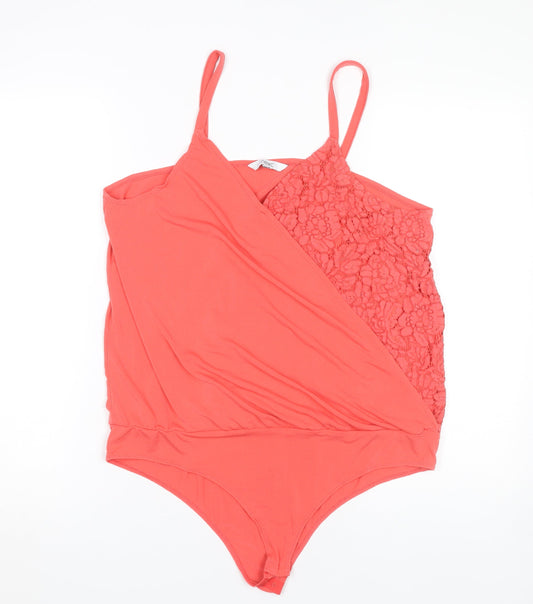 Next Women's Pink Lace Bodysuit Size 18