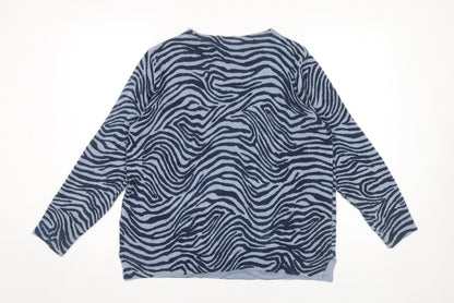 Womens UK Size 16 Marks and Spencer Blue Pullover Jumper