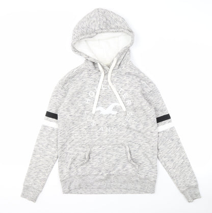 Mens UK Size XS Hollister Grey Pullover Hoodie