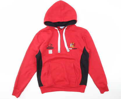Rhino Men's Red Hoodie Size S with Embroidery