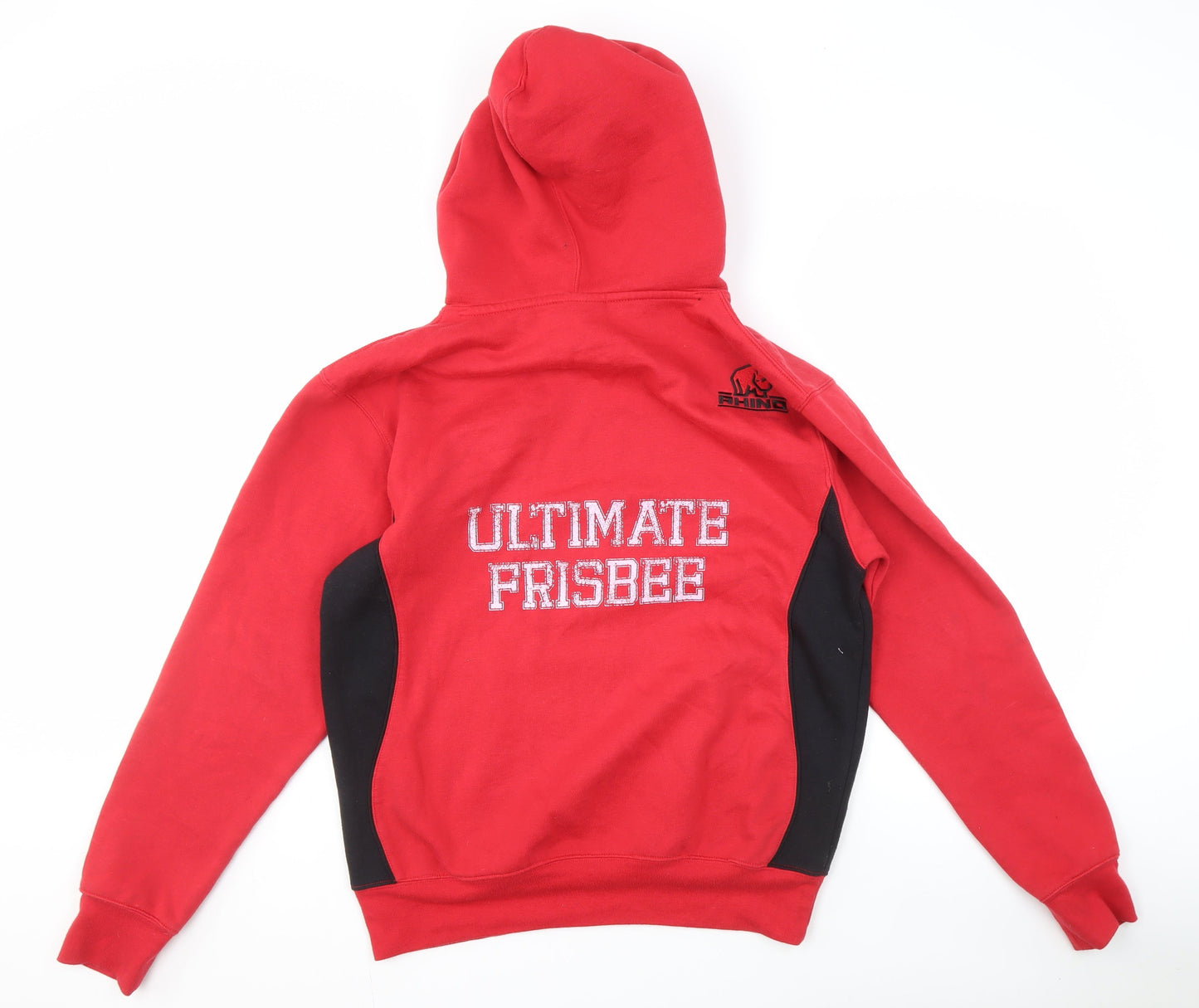 Rhino Men's Red Hoodie Size S with Embroidery