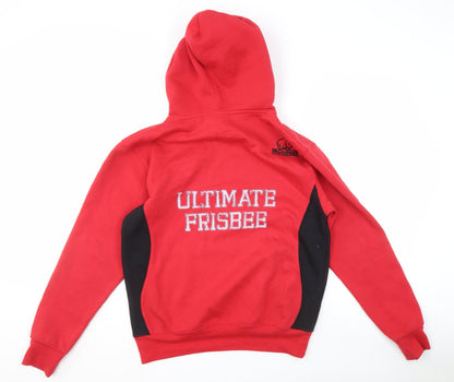 Rhino Men's Red Hoodie Size S with Embroidery