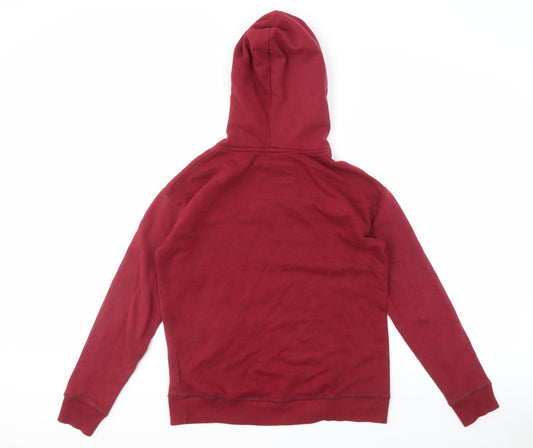 Mens UK Size S Hollister Red Pullover Hoodie