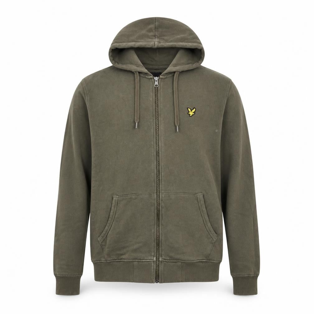 Mens UK Size L Lyle & Scott Green Full Zip Hoodie