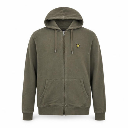 Mens UK Size L Lyle & Scott Green Full Zip Hoodie