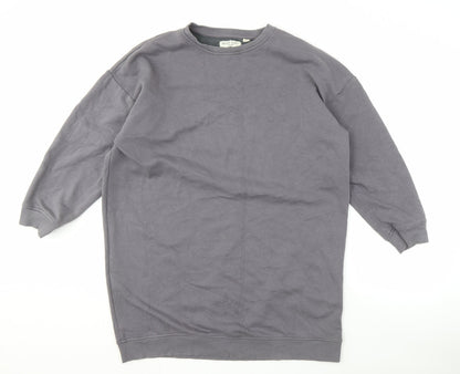 Mens UK Size XS Brave Soul Grey Pullover Sweatshirt