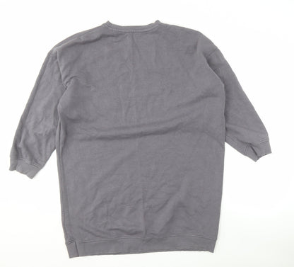 Mens UK Size XS Brave Soul Grey Pullover Sweatshirt