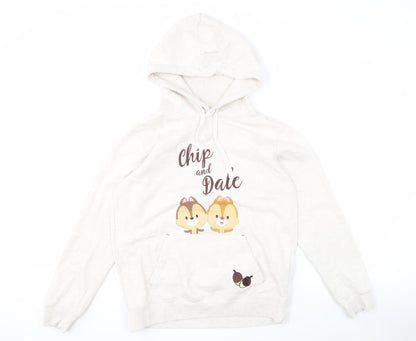 Unisex Adults UK Size 14 Disney Ivory Pullover Hoodie