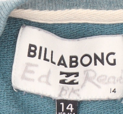 Billabong Boys Blue Crew Neck Logo Sweatshirt - Size 14