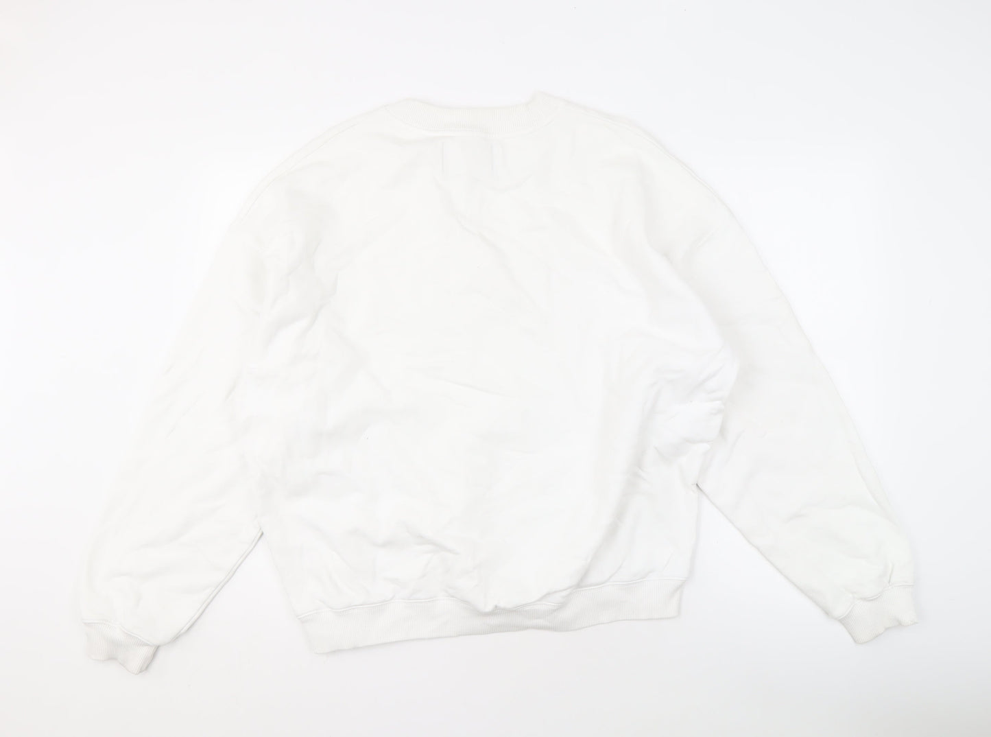 Mens UK Size L Calvin Klein Jeans White Pullover Sweatshirt
