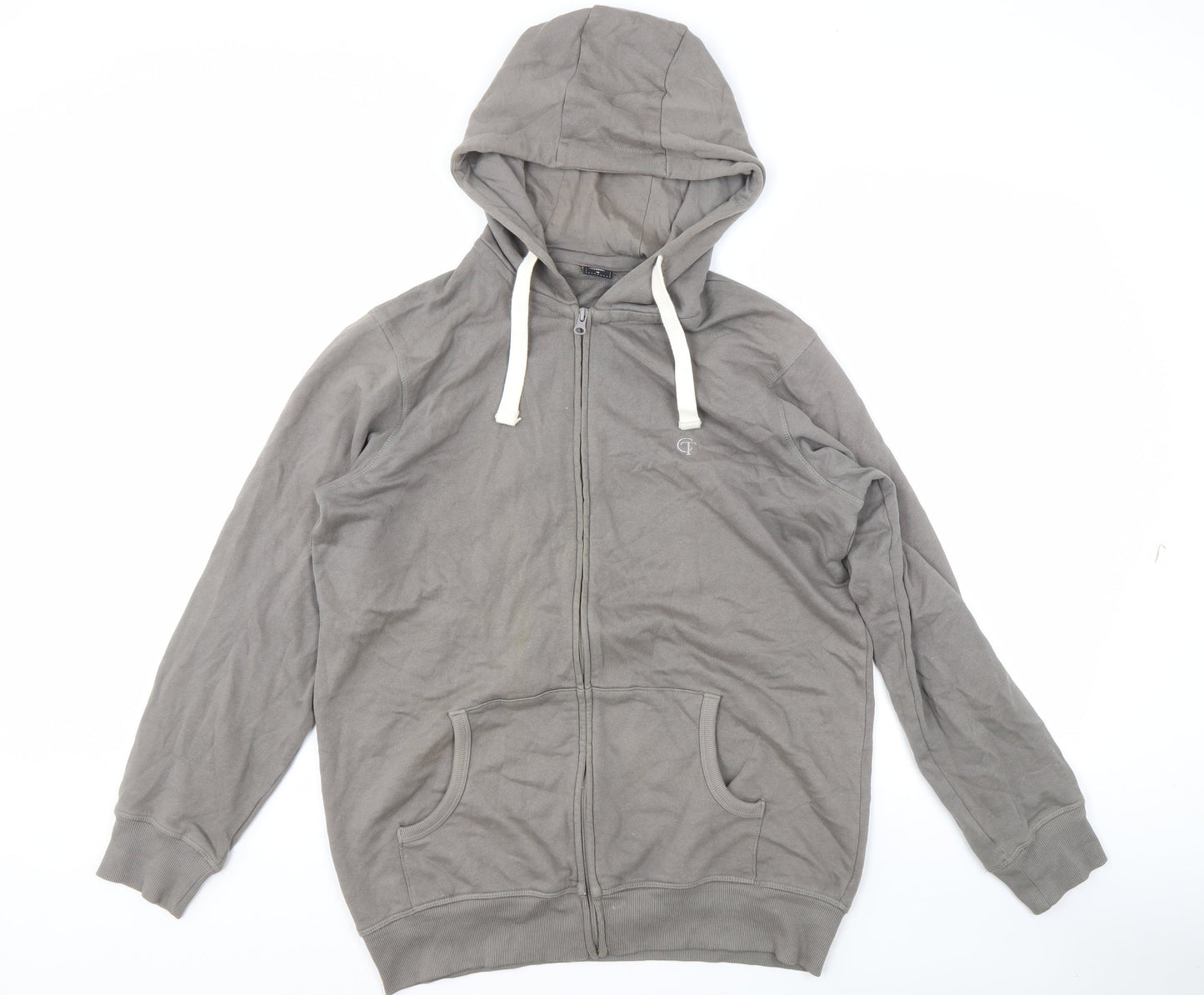 Mens UK Size M Cotton Traders Grey Full Zip Hoodie