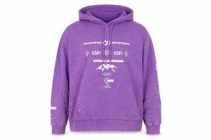 Unisex Adults UK Size M COLLUSION Purple Pullover Hoodie