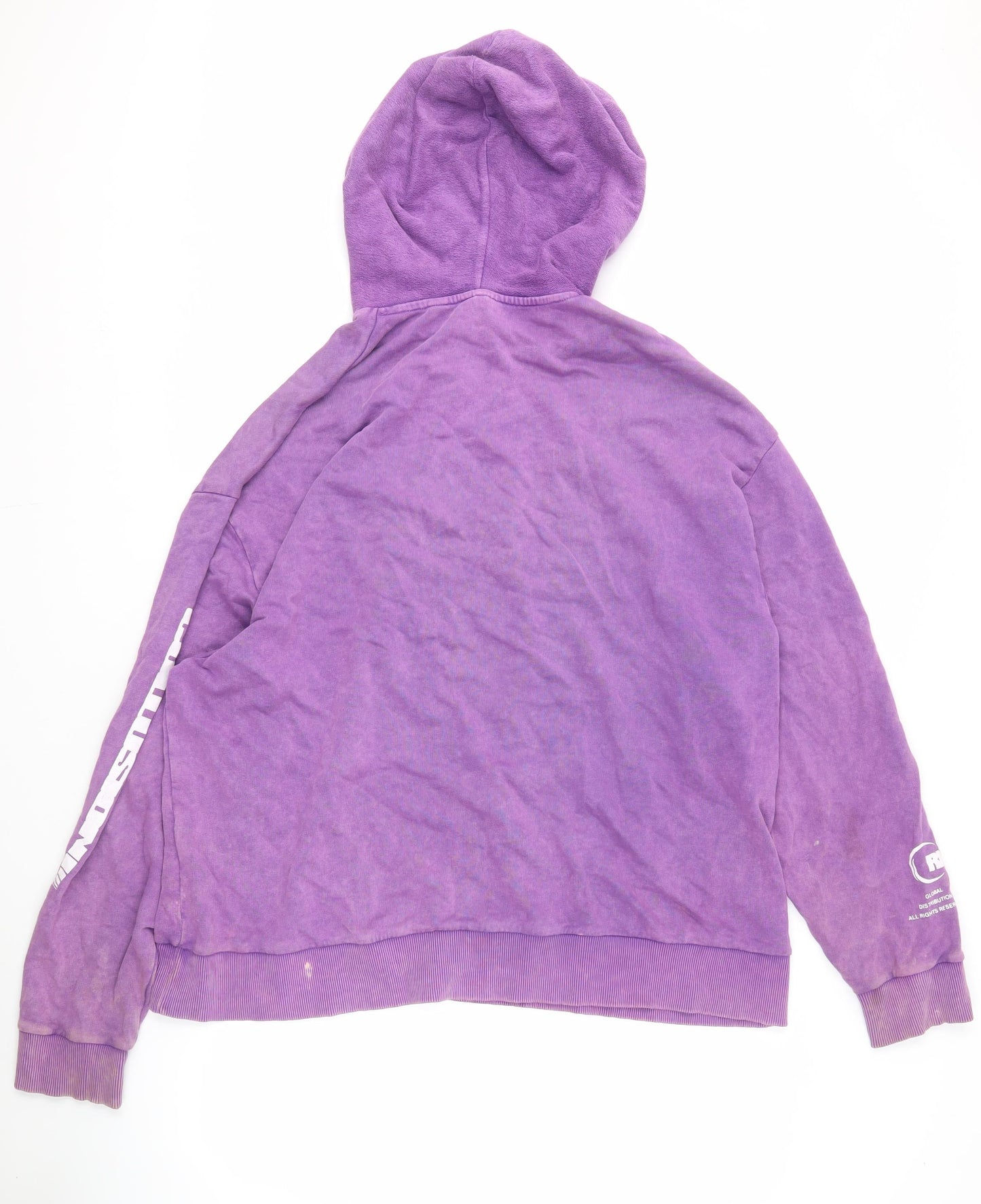 Unisex Adults UK Size M COLLUSION Purple Pullover Hoodie