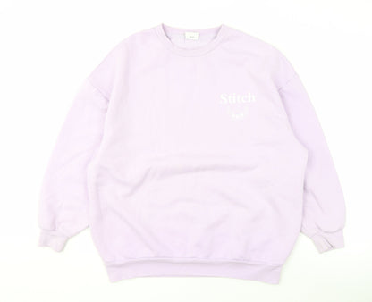 Womens UK Size S Disney Purple Pullover Sweatshirt