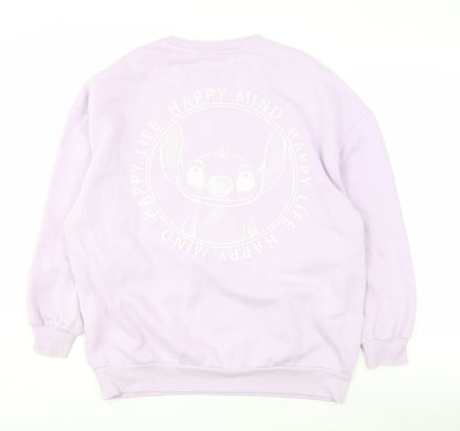 Womens UK Size S Disney Purple Pullover Sweatshirt