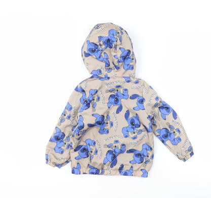 Disney Unisex Baby Puffer Jacket 24 Months Stitch Beige/Blue