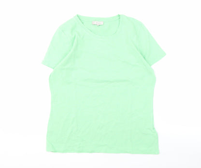 Womens UK Size M Hobbs Green Basic T-Shirt