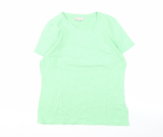 Womens UK Size M Hobbs Green Basic T-Shirt