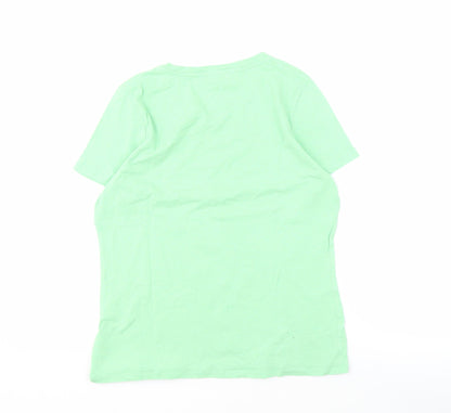 Womens UK Size M Hobbs Green Basic T-Shirt