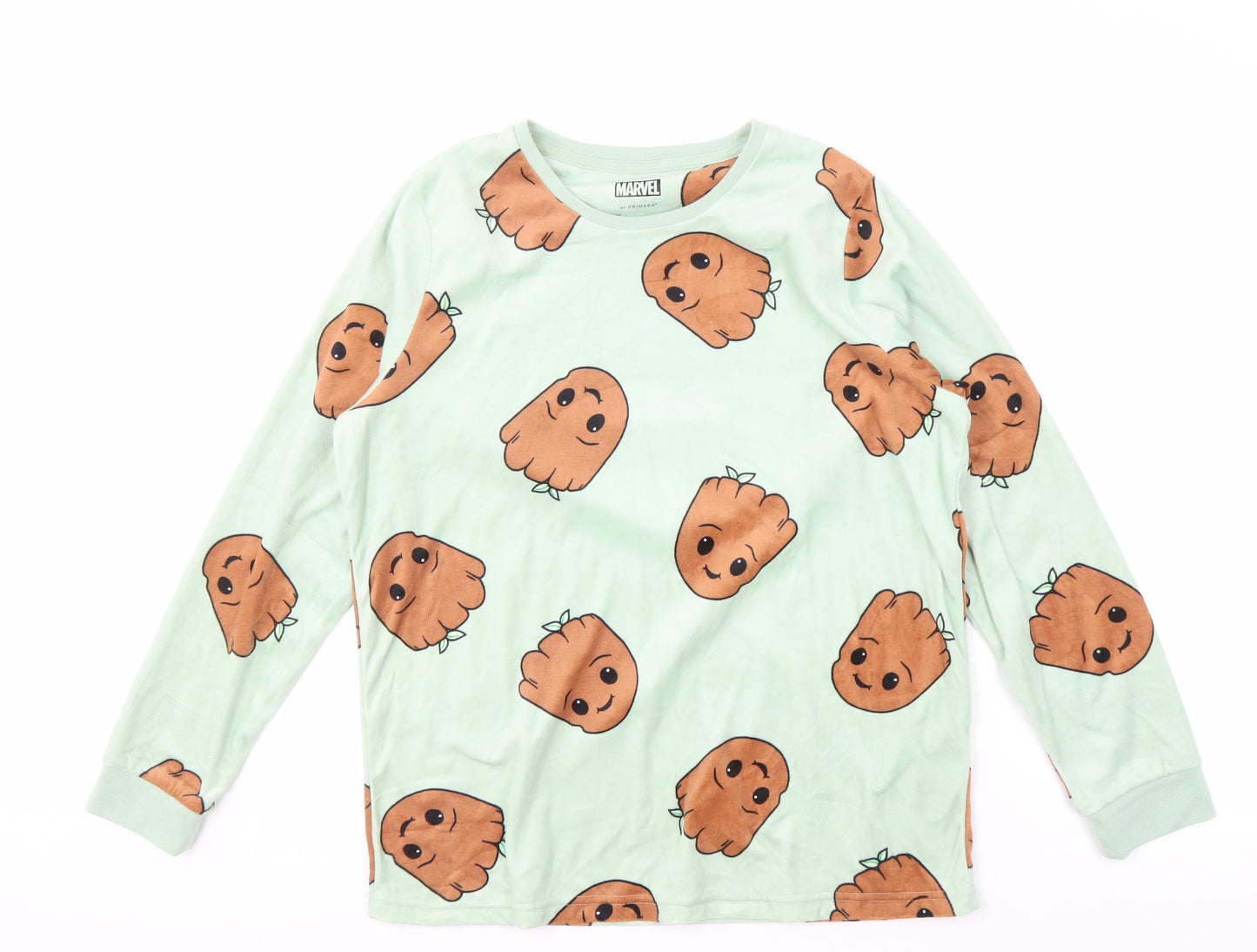 Primark Women's Green Marvel Pyjama Top, Size 10-12